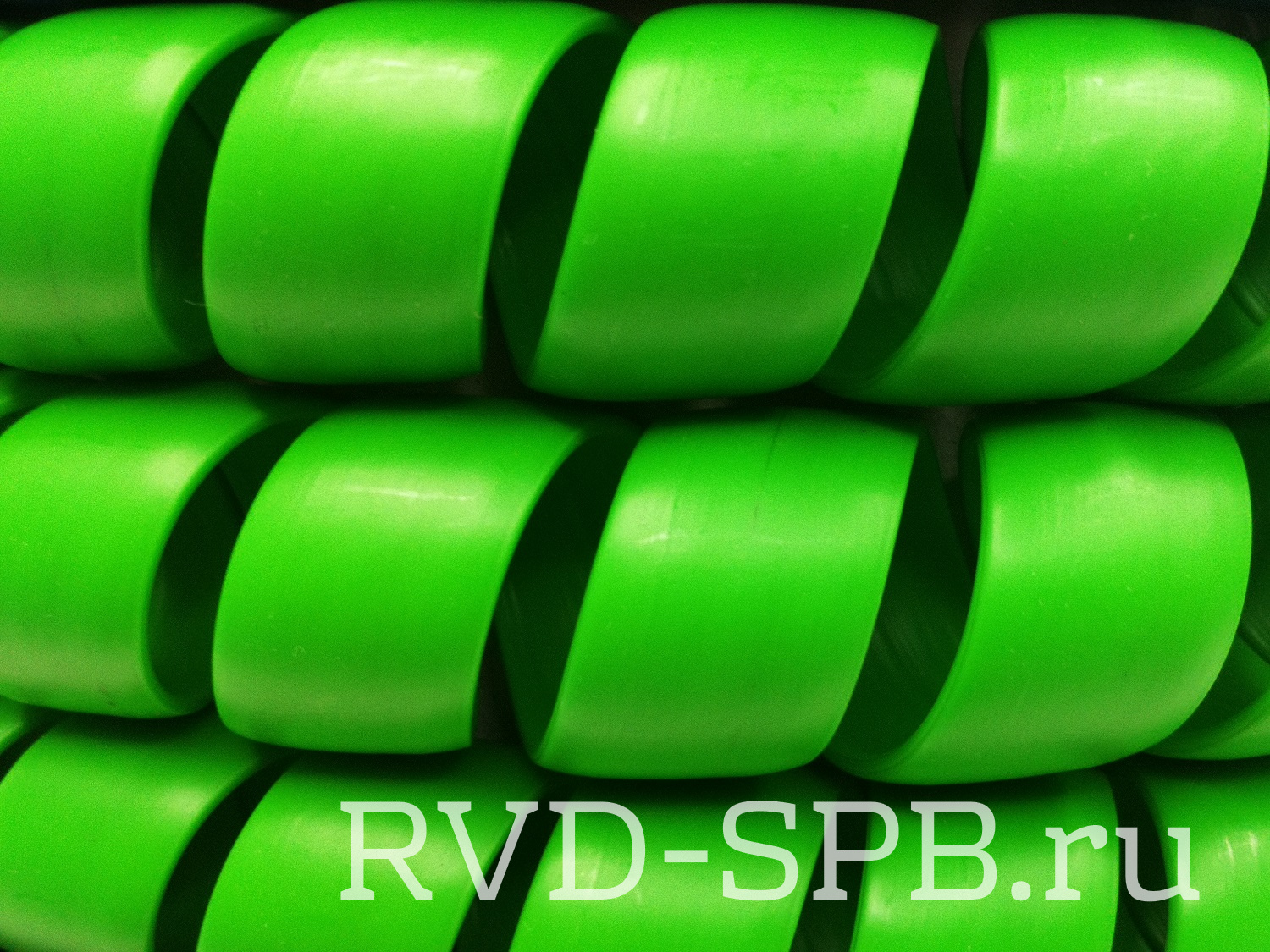 Защитная спираль пластиковая зелёная